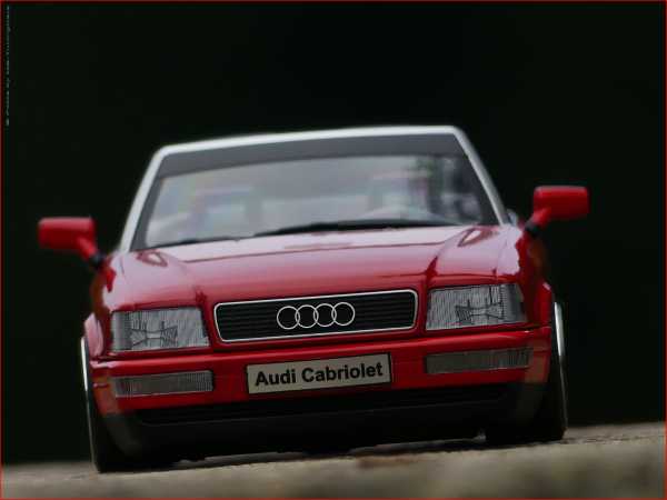 1:18 Audi 80 Typ89 Cabrio 2.3 Rot - Bj.91 erste Version + OVP